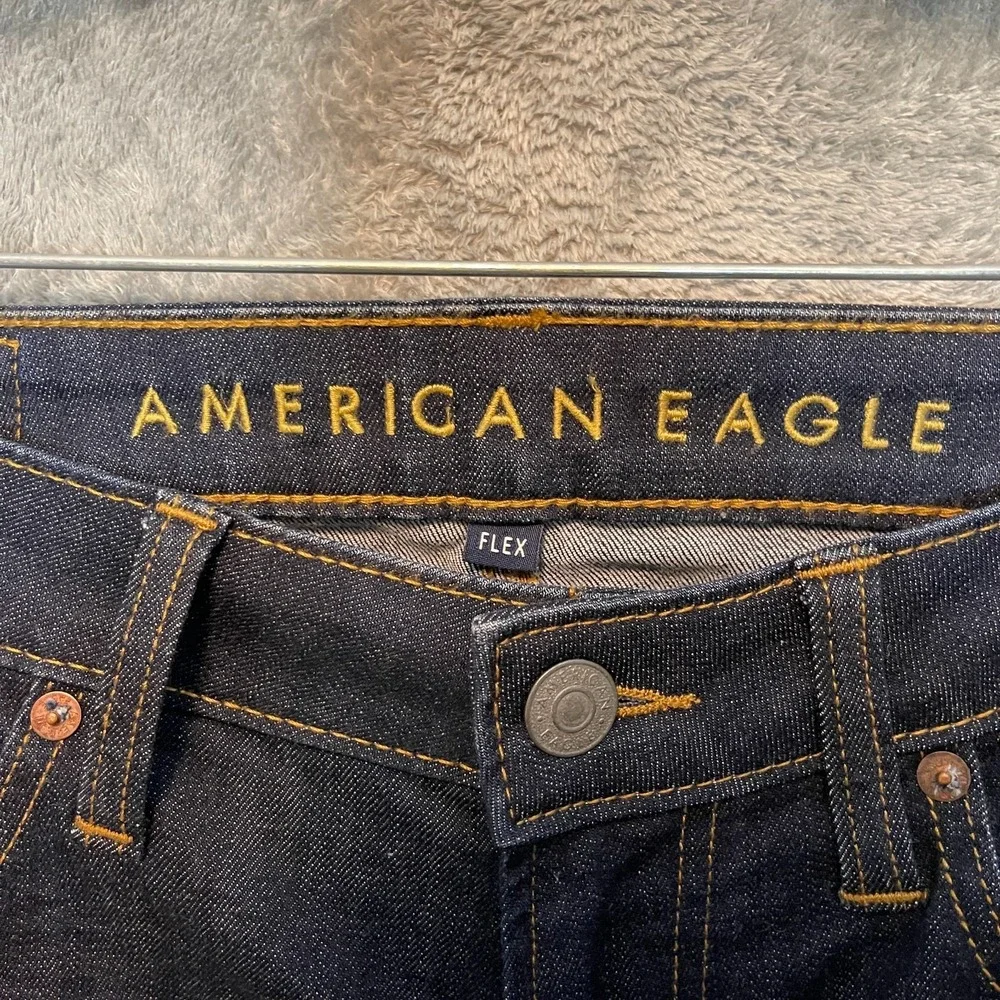 American Eagle Men 32x36 Preppy City Low Rise Skinny Indigo Wash Stretch Jean